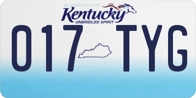 KY license plate 017TYG