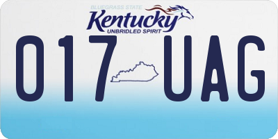 KY license plate 017UAG