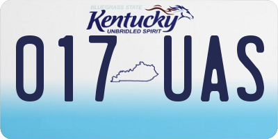 KY license plate 017UAS