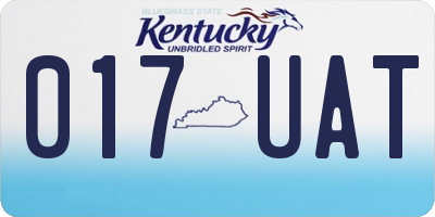KY license plate 017UAT