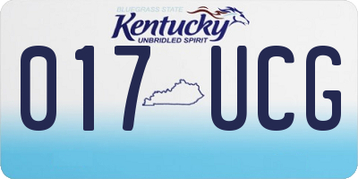 KY license plate 017UCG