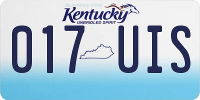 KY license plate 017UIS