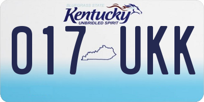 KY license plate 017UKK