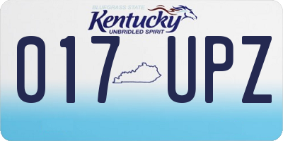 KY license plate 017UPZ