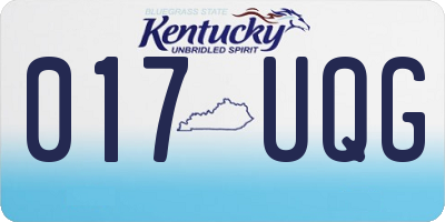 KY license plate 017UQG