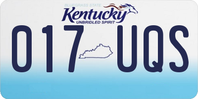KY license plate 017UQS