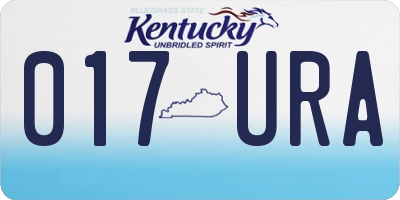 KY license plate 017URA
