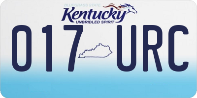 KY license plate 017URC