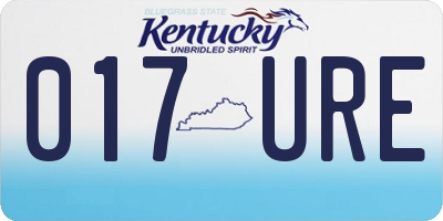 KY license plate 017URE