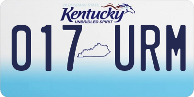 KY license plate 017URM