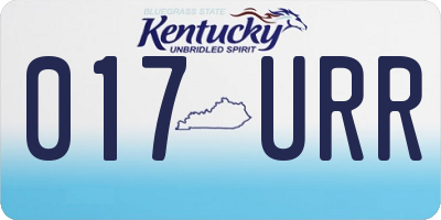 KY license plate 017URR