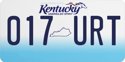 KY license plate 017URT