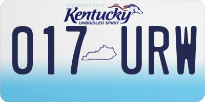 KY license plate 017URW