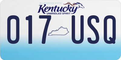 KY license plate 017USQ