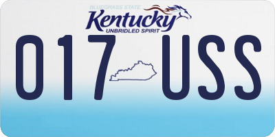 KY license plate 017USS