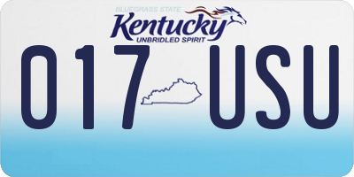 KY license plate 017USU