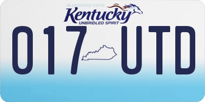 KY license plate 017UTD
