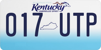 KY license plate 017UTP