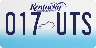 KY license plate 017UTS