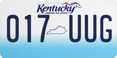 KY license plate 017UUG