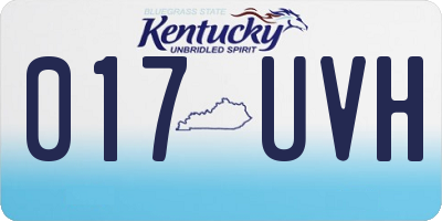 KY license plate 017UVH