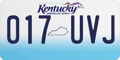 KY license plate 017UVJ