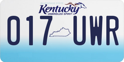 KY license plate 017UWR