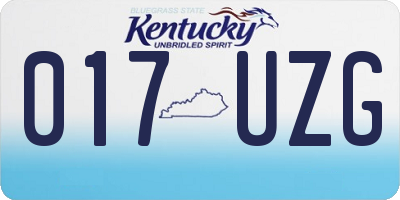 KY license plate 017UZG