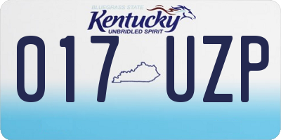 KY license plate 017UZP