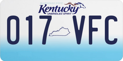 KY license plate 017VFC
