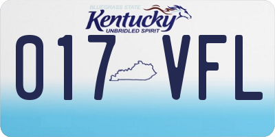 KY license plate 017VFL
