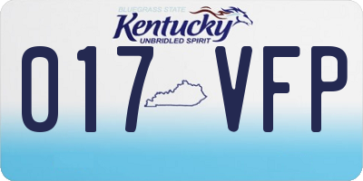 KY license plate 017VFP