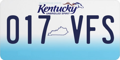 KY license plate 017VFS