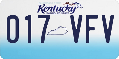 KY license plate 017VFV