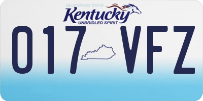 KY license plate 017VFZ