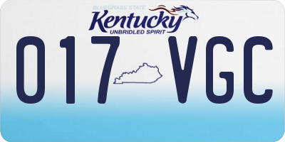 KY license plate 017VGC