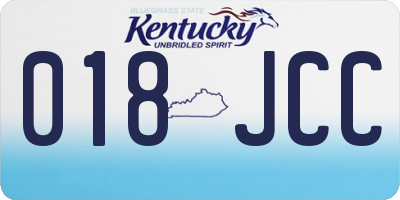 KY license plate 018JCC