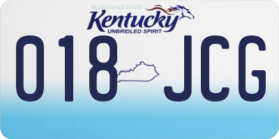 KY license plate 018JCG