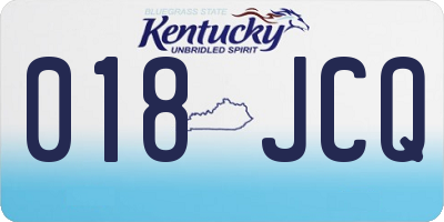 KY license plate 018JCQ