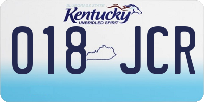 KY license plate 018JCR