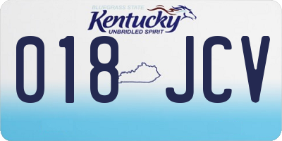 KY license plate 018JCV