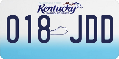 KY license plate 018JDD