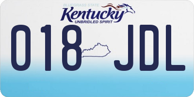KY license plate 018JDL