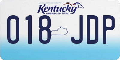 KY license plate 018JDP