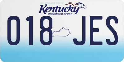 KY license plate 018JES