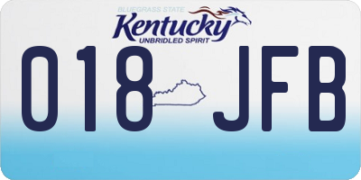 KY license plate 018JFB