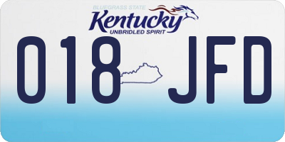 KY license plate 018JFD