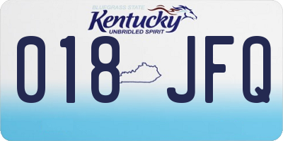 KY license plate 018JFQ