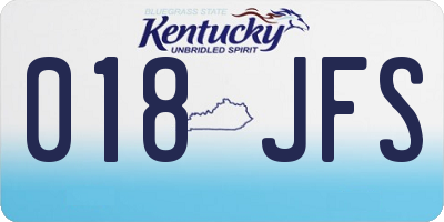 KY license plate 018JFS