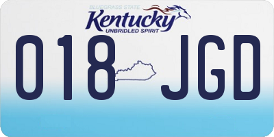 KY license plate 018JGD